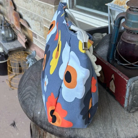 Farmhouse Style Floral Canvas Tote Bag - Multicolor‎ - Picture 4 of 7